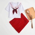 画像4: 大きいサイズあり 可愛い赤いスカート セーラー学生服 女子高生制服 コスプレ 衣装 通販