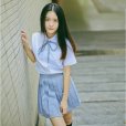 画像1: 大きいサイズあり　可愛いライトブルー 学生服 女子高生制服 コスプレ 衣装 通販 (1)