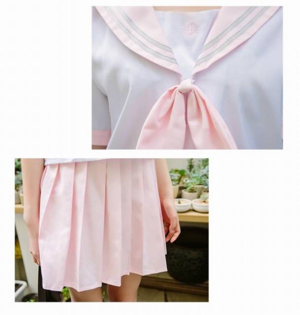 画像2: 大きいサイズあり 可愛いピンクのセーラー服 学生服 女子高生制服 コスプレ 衣装 通販