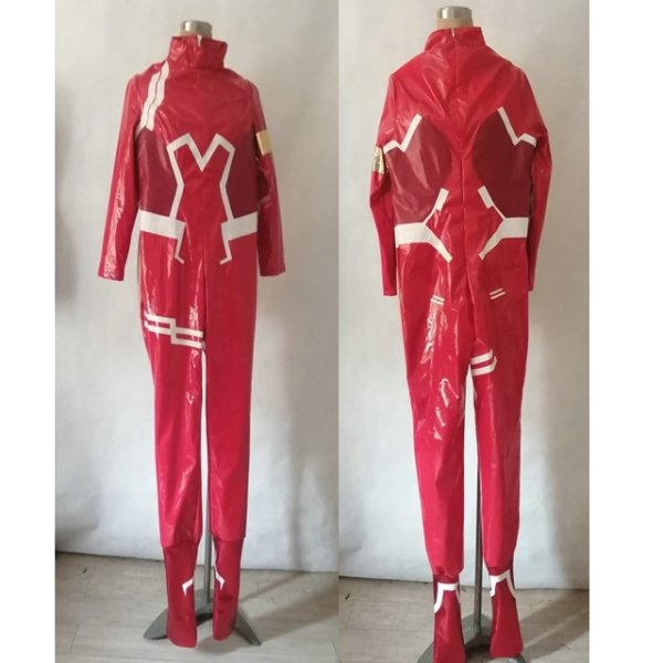 画像1: ダーリンインザフランキス ゼロツー 戦闘衣装とブーツ風 コスプレ 衣装 通販 オーダーメイド