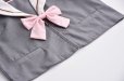 画像8: ピンクの桜刺繍が可愛いグレーセーラー服 学生服 女子高生制服 コスプレ 衣装 通販