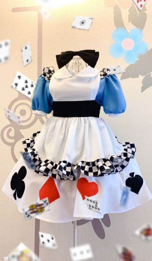 画像2: キュートなアリス風ロリータメイド服ワンピース コスプレ 衣装 通販 オーダーメイド