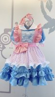 画像1: キュートなレース仕様ロリータメイド服ワンピース コスプレ 衣装 通販 オーダーメイド (1)