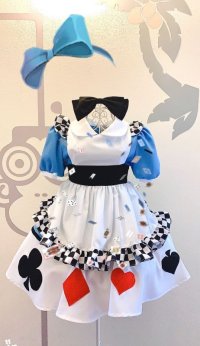 キュートなアリス風ロリータメイド服ワンピース コスプレ 衣装 通販 オーダーメイド