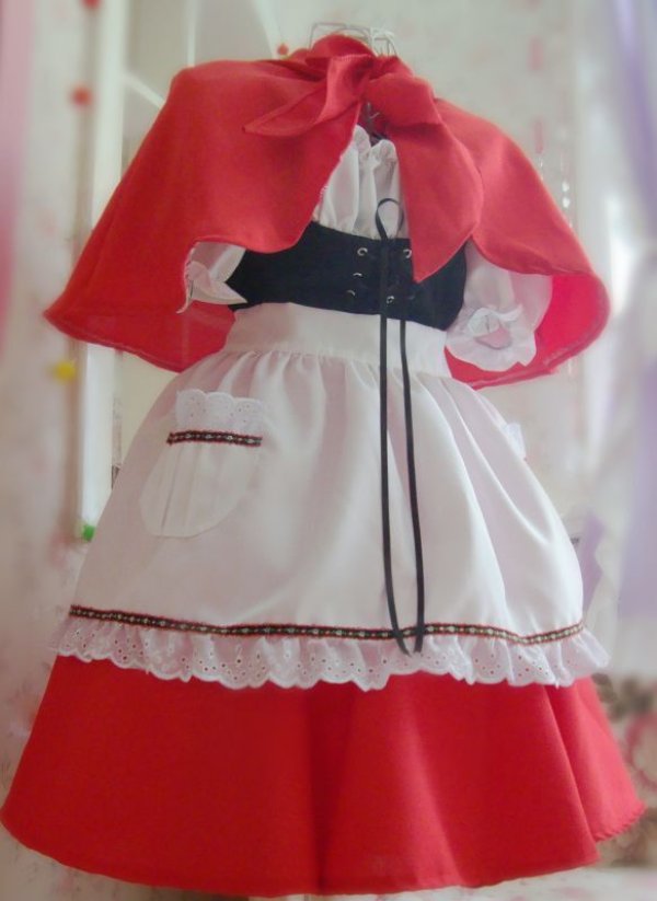 画像2: 可愛い！赤ずきんロリータメイド服ワンピース コスプレ 衣装 通販 オーダーメイド