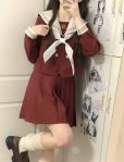 画像3: 可愛い赤のセーラー服　女子高生 ハロウィンJK 制服 コスチューム 女子制服  (3)