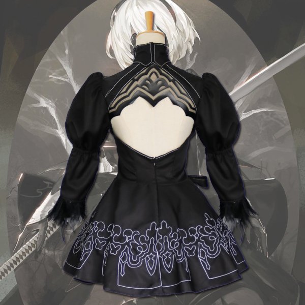画像2: ニーアオートマタ 2B ヨルハ二号B型 風 コスプレ 衣装 通販 オーダーメイド