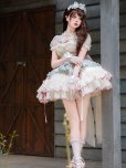 画像4: ライトグリーン/アイボリー ロリータドレス　lolita　 ダンス 3層 バレエ スタイル 蝶結び レースアップ スイート ロリータ ドレス　コスプレ衣装 (4)