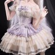 画像6: プリンセスロリータボーンコルセットトップ+ベージュティアードスカートバレエコア 　コスプレ衣装