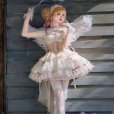 画像7: ピンク/アイボリー ロリータドレス　lolita　 ダンス 3層 バレエ スタイル 蝶結び レースアップ スイート ロリータ ドレス　コスプレ衣装