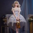 画像16: マルチレイヤー フリル カーディガン 蝶結び レース スイート バレエ ロリータ Jsk ドレス 2色　コスプレ衣装