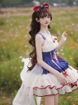 画像2: 白雪姫　ロリータドレス　lolita　 ダンス 3層 バレエ スタイル 蝶結び レースアップ スイート ロリータ ドレス　コスプレ衣装 (2)