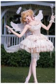 画像4: ピンク/アイボリー ロリータドレス　lolita　 ダンス 3層 バレエ スタイル 蝶結び レースアップ スイート ロリータ ドレス　コスプレ衣装