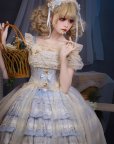 画像6: マルチレイヤー フリル カーディガン 蝶結び レース スイート バレエ ロリータ Jsk ドレス 2色　コスプレ衣装