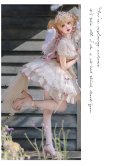 画像2: ピンク/アイボリー ロリータドレス　lolita　 ダンス 3層 バレエ スタイル 蝶結び レースアップ スイート ロリータ ドレス　コスプレ衣装 (2)