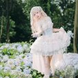 画像8: ライトブルー/アイボリー ロリータドレス　lolita　 ダンス 3層 バレエ スタイル 蝶結び レースアップ スイート ロリータ ドレス　コスプレ衣装