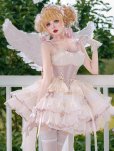 画像8: ピンク/アイボリー ロリータドレス　lolita　 ダンス 3層 バレエ スタイル 蝶結び レースアップ スイート ロリータ ドレス　コスプレ衣装