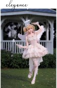 画像3: ピンク/アイボリー ロリータドレス　lolita　 ダンス 3層 バレエ スタイル 蝶結び レースアップ スイート ロリータ ドレス　コスプレ衣装
