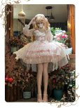 画像2: マルチレイヤー フリル カーディガン 蝶結び レース スイート バレエ ロリータ Jsk ドレス 2色　コスプレ衣装 (2)