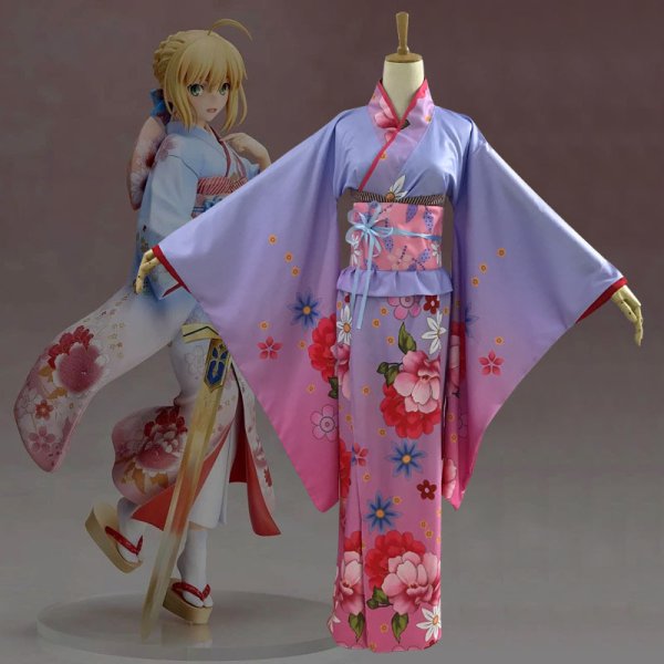 画像2: Fatestay night セイバー 振袖着物 コスプレ 衣装 通販 オーダーメイド