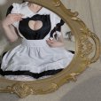 画像9: メイド服 コスプレ 大人 かわいい メイドドレス ワンピース ロリータ 仮装 メイドコス カチューシャ  セット　コスプレ衣装　