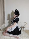 画像3: メイド服 コスプレ 大人 かわいい メイドドレス ワンピース ロリータ 仮装 メイドコス カチューシャ  セット　コスプレ衣装　