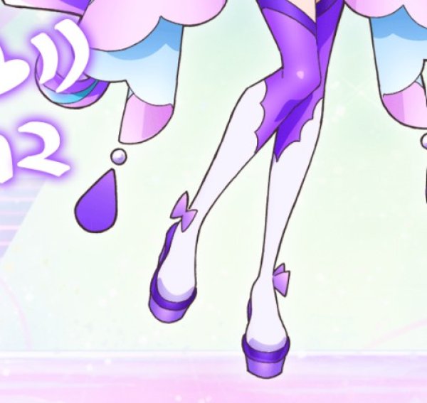 画像1: 新規お見積りフォーム　キミとアイドルプリキュアのキュアキュンキュン白いブーツと紫の靴下　格安プラン