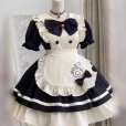 画像2: かわいいロリータメイド服蝶結び　わんこの足跡　デザインコスプレ衣装 (2)