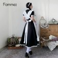 画像5: かわいい白黒ロングスカートメイド服　長袖　半袖イギリスの執事　コスプレ衣装