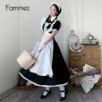 画像4: かわいい白黒ロングスカートメイド服　長袖　半袖イギリスの執事　コスプレ衣装