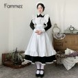 画像7: かわいい白黒ロングスカートメイド服　長袖　半袖イギリスの執事　コスプレ衣装