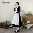 画像8: かわいい白黒ロングスカートメイド服　長袖　半袖イギリスの執事　コスプレ衣装