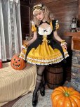 画像3: パンプキン　可愛いメイド服 ミニ丈ワンピース コスチューム 半袖 フリル カチューシャ付き 蝶結び コスプレ衣装 (3)