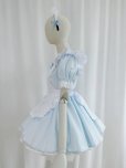 画像3: シンプルな可愛いメイド服 ミニ丈ワンピース コスチューム 半袖 フリル カチューシャ付き 蝶結び コスプレ衣装 (3)