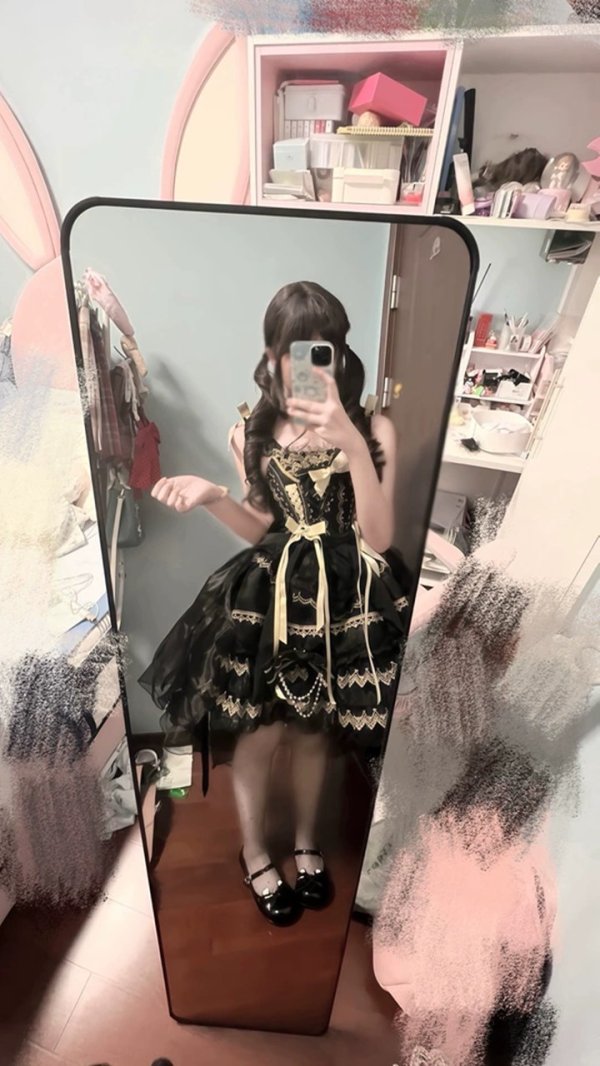 画像10: ゴスロリ ロリータ ワンピース ゴシック ハロウィン コスプレ アイドル衣装 ノースリーブ ミニ丈 可愛い ドレス 原宿系 姫 JSK コスチューム 仮装 パーティー イベント ライブ 撮影 レディース きれいめ 演出服 学園祭 