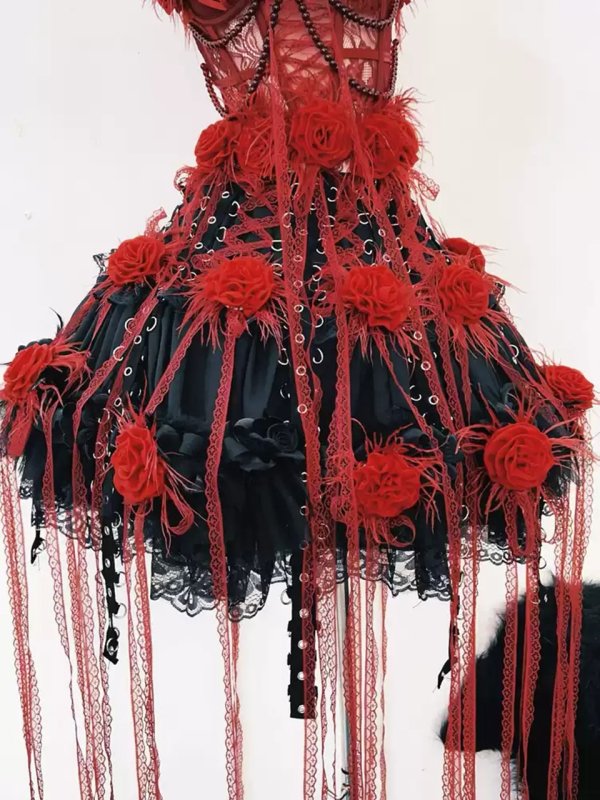 画像4: ゴシックスタイルのセクシーなヨーロッパとアメリカのホットガールの衣装ステージパフォーマンス音楽フェスティバルスーツレースコスプレ 衣装 通販 オーダーメイド