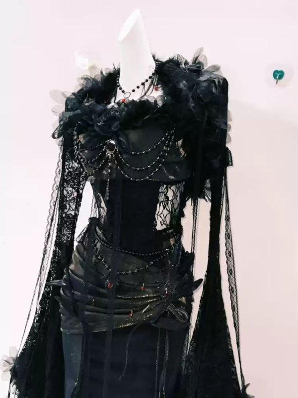 画像7: ゴシックドレス、ダークドレス、ヴァンパイアドレス、レースドレス、宮廷風クラシックドレス　コスプレ 衣装 通販 オーダーメイド