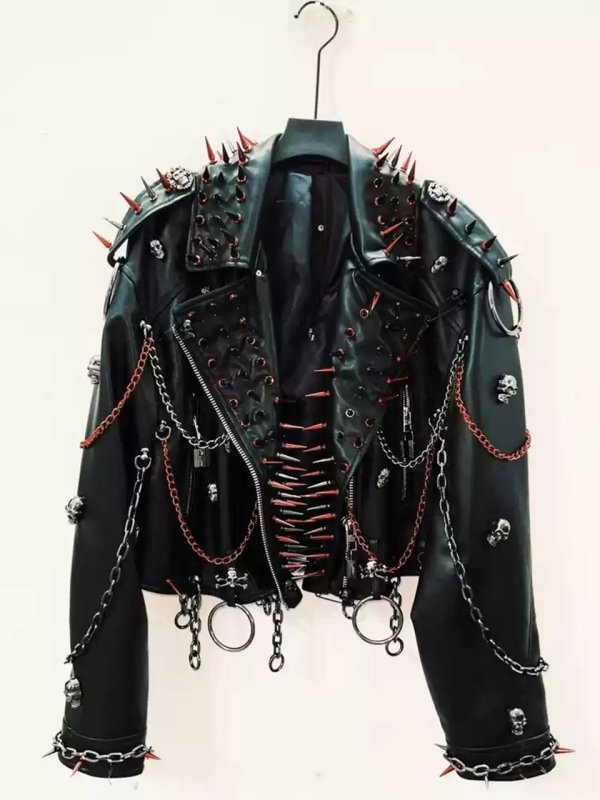 画像5: パンクレザージャケット、ヒップホップレザージャケット、ロックレザージャケット、ヘビーデューティーレザージャケットコスプレ 衣装 通販 オーダーメイド