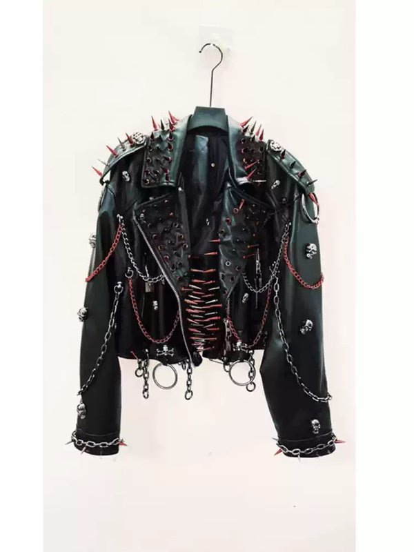 画像6: パンクレザージャケット、ヒップホップレザージャケット、ロックレザージャケット、ヘビーデューティーレザージャケットコスプレ 衣装 通販 オーダーメイド