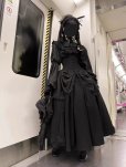 画像4: 仮装舞踏会 ロリータ ハイウエストスカート lolita 上着 ダーク系ゴシック風 ロング ジャンスカ lolita cla 仮装舞踏会 ハロウィン 黒 白 ワンピース ロリータ フィッシュテール リボン レディース ゴスロリ 姫系 プリンセス風 コスプレコーディネート かわいい 仮装 (4)