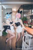 画像15: ウイッグ付きｖRe:ゼロから始める異世界生活 レムラム　バニーガール　 コスプレ 衣装 通販 オーダーメイド