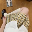 画像5: コスプレベース用　女子高生用ベージュチェックプリーツスカート コスプレ 衣装 通販 オーダーメイド (5)