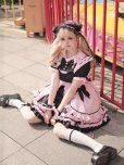 画像2: 黒とピンクのロリータメイド服　メイドドレス　コスプレ 衣装 通販 オーダーメイド (2)