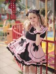 画像4: 黒とピンクのロリータメイド服　メイドドレス　コスプレ 衣装 通販 オーダーメイド