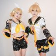 画像1: ボカロ　鈴音リン　レン　衣装　ウイッグ　ヘッドホンのセット　コスプレ 衣装 通販 オーダーメイド (1)