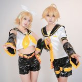 ボカロ　鈴音リン　レン　衣装　ウイッグ　ヘッドホンのセット　コスプレ 衣装 通販 オーダーメイド