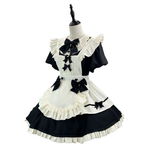 画像1: リボンが可愛い！！　ロリータメイド服　　コスプレ 衣装 通販 オーダーメイド