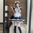 画像2: 和製黒クラシックメイド服ソフトガールロリータロリータメイドカフェドレス (2)