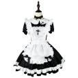 画像3: 和製黒クラシックメイド服ソフトガールロリータロリータメイドカフェドレス