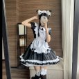 画像11: 和製黒クラシックメイド服ソフトガールロリータロリータメイドカフェドレス